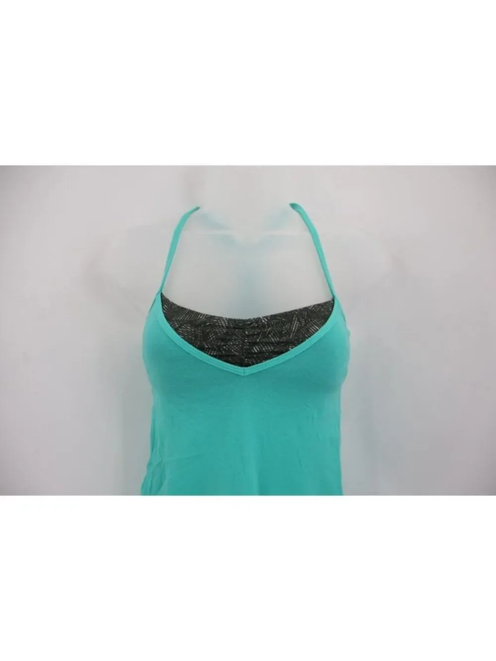 Lululemon Tank Top Womens 2 Green Roll Out Tank Bali Breeze Jazzy White Gator